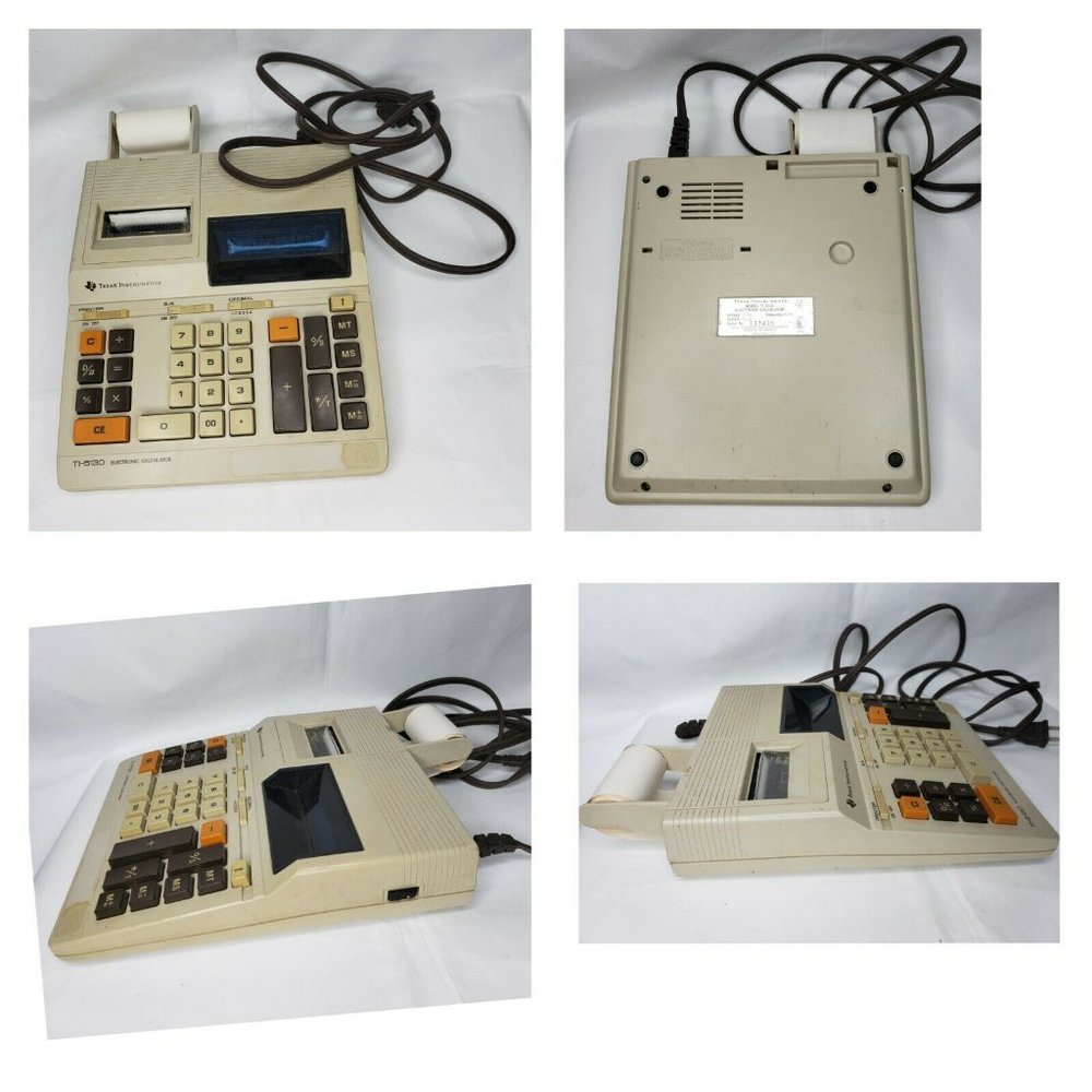 Vintage Texas Instruments TI-5130 Electronic Calculator Receipt Printer